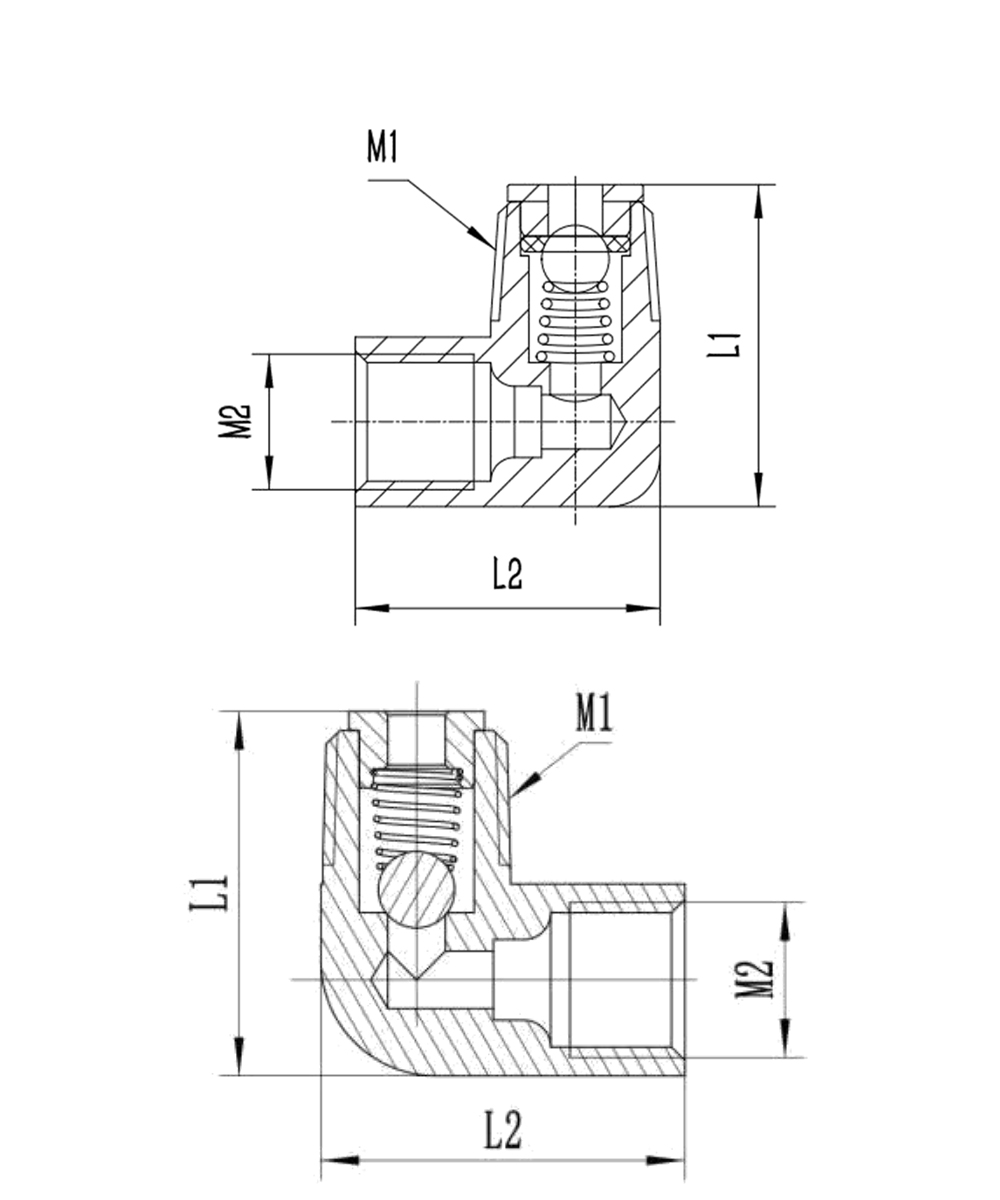 DX Right Angle Check Valve