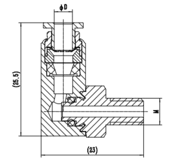 KCJX Push-In Rotary Right-Angle Connector